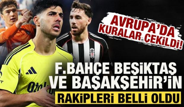 Avrupa'da kura g&uuml;n&uuml;! Fenerbah&ccedil;e, Beşiktaş ve Başakşehir'in rakipleri belli oldu