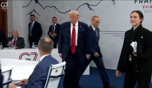 G7 zirvesine ge&ccedil; kalan Trump'ın s&ouml;zleri olay oldu