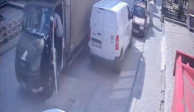 Kahraman fırıncı faciayı &ouml;nledi: Hareket halindeki kamyonete atladı!