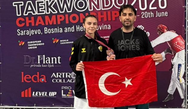 Konya B&uuml;y&uuml;kşehir Belediyesporlu Emine Rana Adıg&uuml;zel Avrupa &uuml;&ccedil;&uuml;nc&uuml;s&uuml; oldu