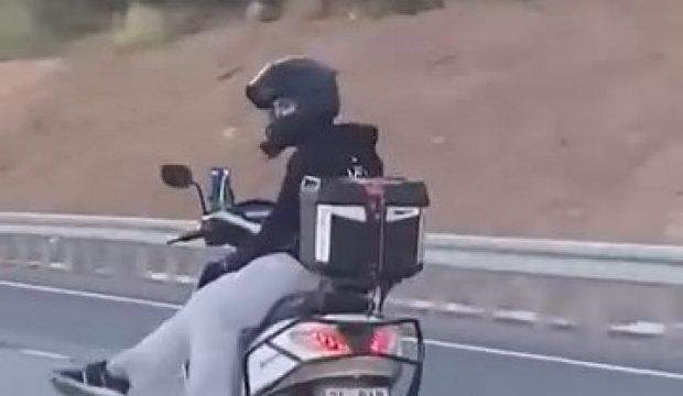 &Uuml;mraniye'de motokuryenin tehlikeli yolculuğu kamerada