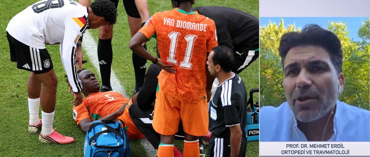 Galatasaraylı futbolcu Wilfried Singo'nun sakatlık sonrası sahalara dönüş tarihi hakkında uzman doktor Prof. Dr. Mehmet Erdil açıklama yaptı.
