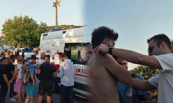 Bodrum'da market &ccedil;alışanlarıyla dizi seti g&ouml;revlileri arasında kavga &ccedil;ıktı! 1 kişi yaralandı