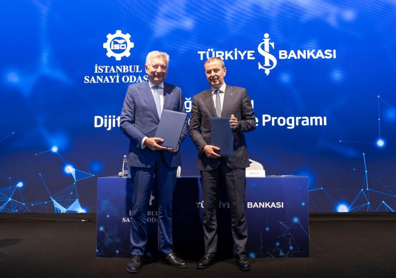 İSO Başkanı Erdal Bahçıvan ile Türkiye İş Bankası Genel Müdürü Hakan Aran