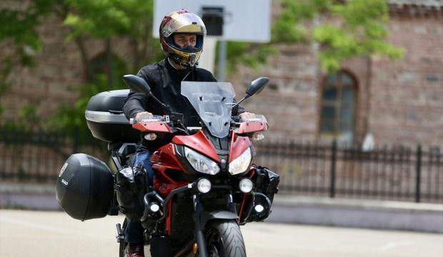 Erasmus eğitimine motosikletiyle giden &ouml;ğretmen 4 bin kilometre yol yaptı