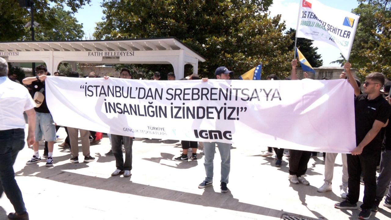 Lise öğrencileri Srebrenitsa için İstanbul'da yürüyor