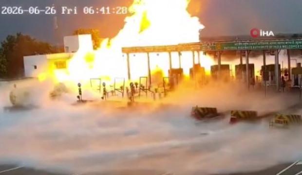 LPG y&uuml;kl&uuml; tanker kaza yaptı, ortalık yangın yerine d&ouml;nd&uuml;