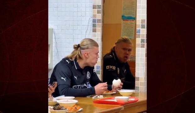 Norve&ccedil;li golc&uuml; Haaland'ın kendisinden korktuğu anlar viral oldu