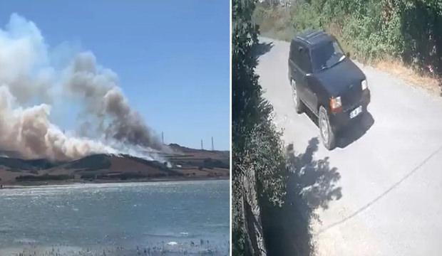 Piknik ateşi yangın &ccedil;ıkardı! Eşyalarını toplayıp ka&ccedil;tılar