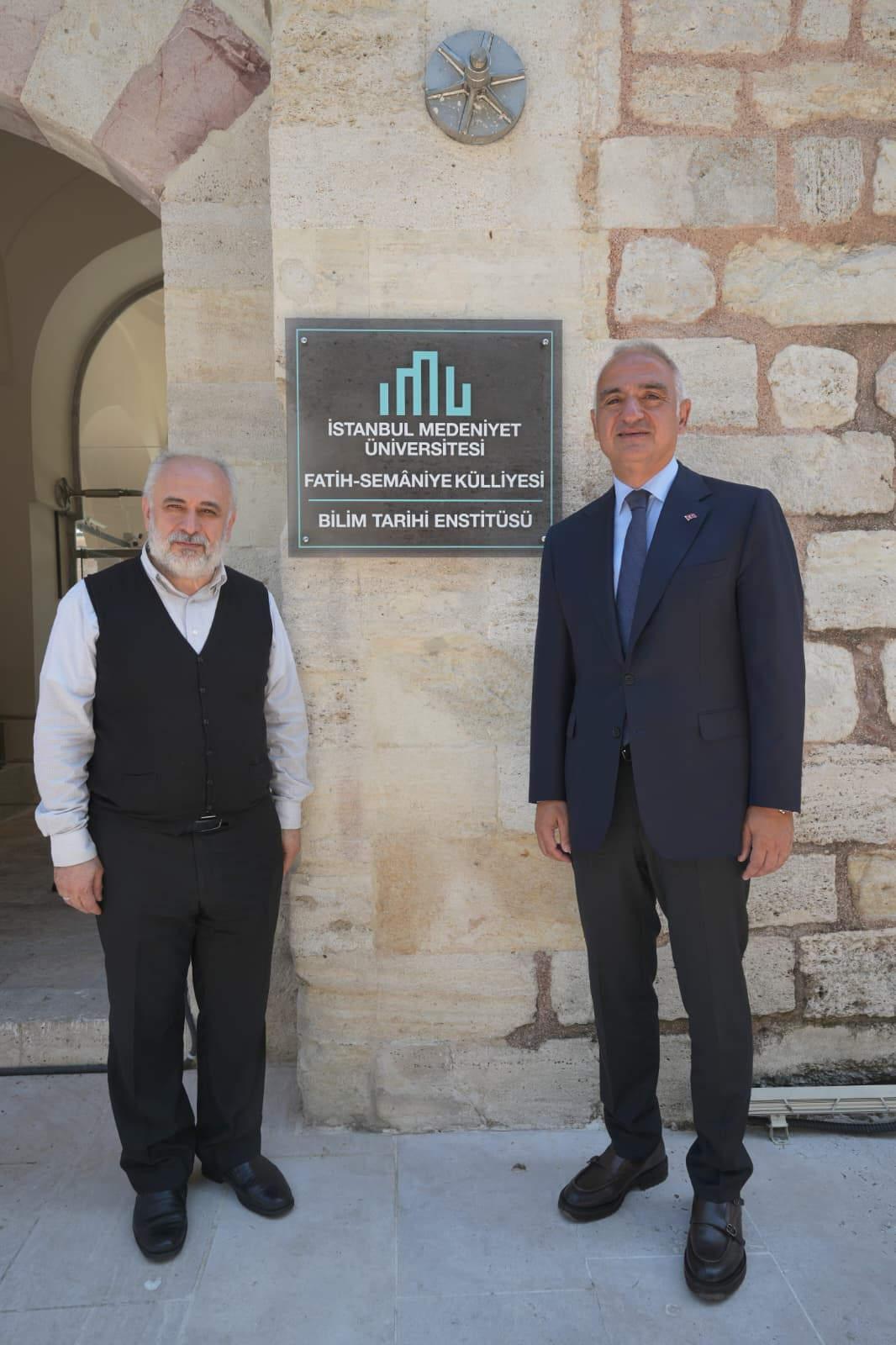 Medeniyet mirası masada: Bakan Ersoy'dan bilim tarihçisi Fazlıoğlu'na ziyaret