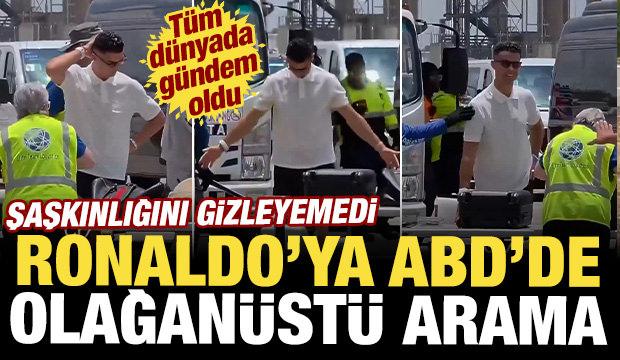 Ronaldo&rsquo;ya ABD&rsquo;de olağan&uuml;st&uuml; arama: Verdiği tepkiler g&uuml;ndem oldu