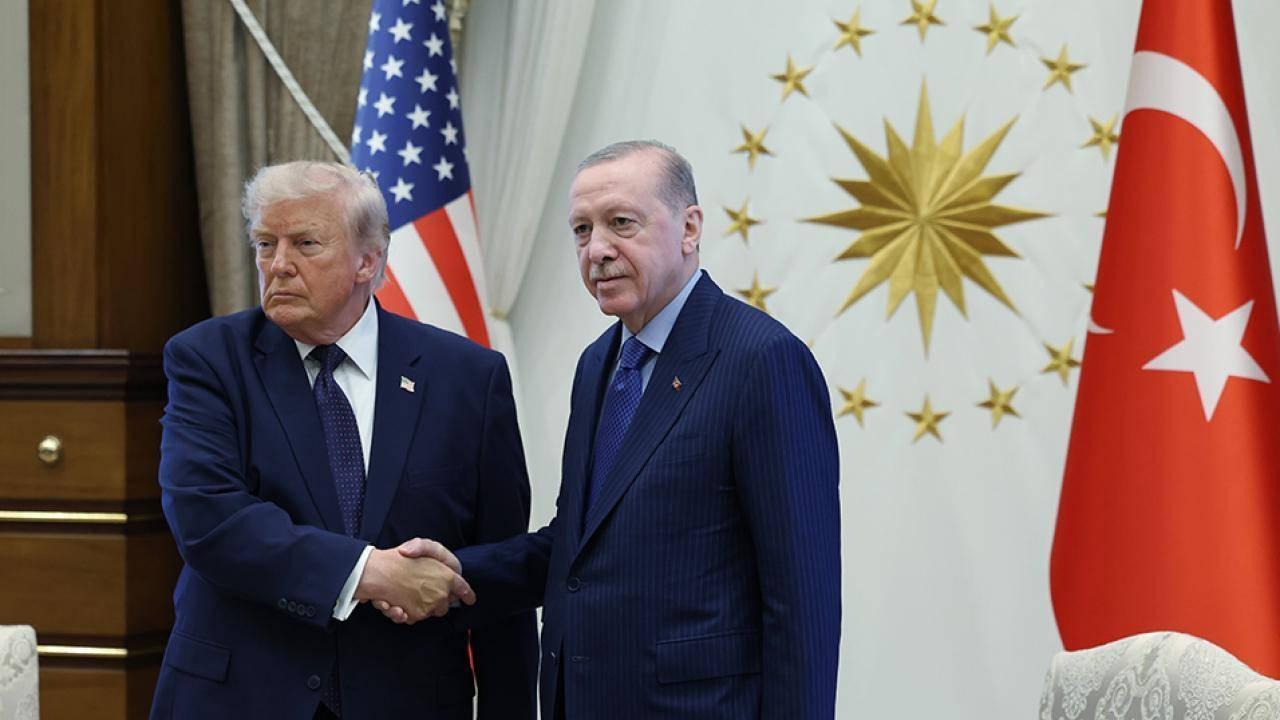 ABD Başkanı Trump, dün Cumhurbaşkanı Erdoğan ile Cumhurbaşkanlığı Külliyesi'nde bir araya geldi