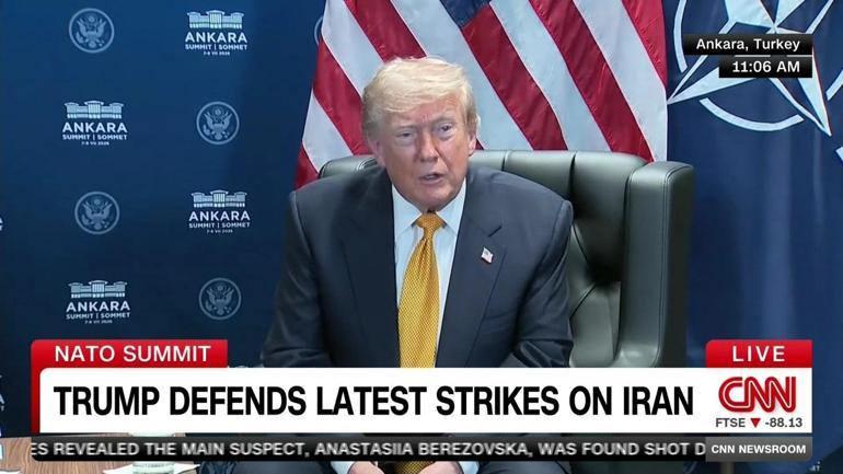 ABD Başkanı Donald Trump ve Hollanda Başbakanı Mark Rutte ortak basın toplantısı düzenliyor.