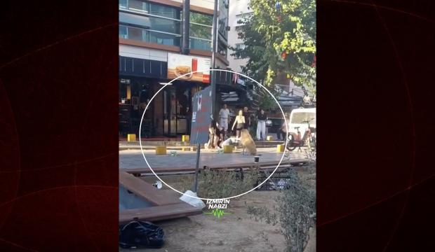 B&ouml;ylesi ne g&ouml;r&uuml;ld&uuml; ne de duyuldu! İzmir'de obez k&ouml;peğe b&ouml;rek verme kavgası