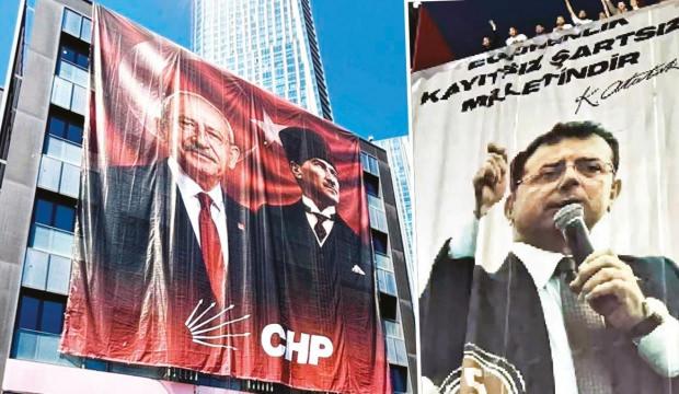 CHP İstanbul il binasında poster savaşı: İmamoğlu resmi iki kez indirildi