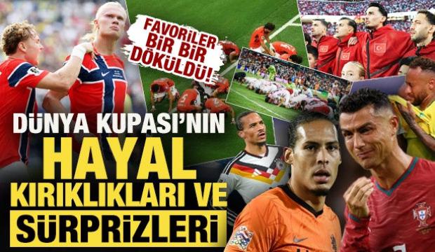 Favoriler birer birer d&ouml;k&uuml;ld&uuml;! D&uuml;nya Kupası'nın hayal kırıklıkları ve s&uuml;rprizleri