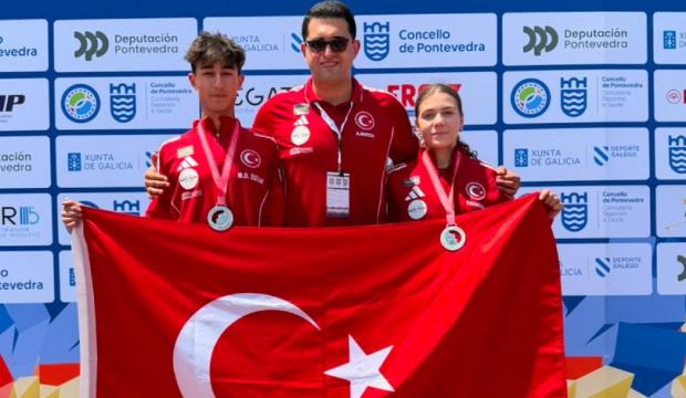 İspanya'da g&ouml;ğs&uuml;m&uuml;z&uuml; kabartacak başarı! Milli sporcularımız Avrupa ikincisi oldu!