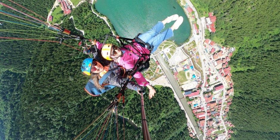 Kuş bakışı bir başka g&uuml;zel: Uzung&ouml;l'de yama&ccedil; paraş&uuml;t&uuml; sezonu başladı