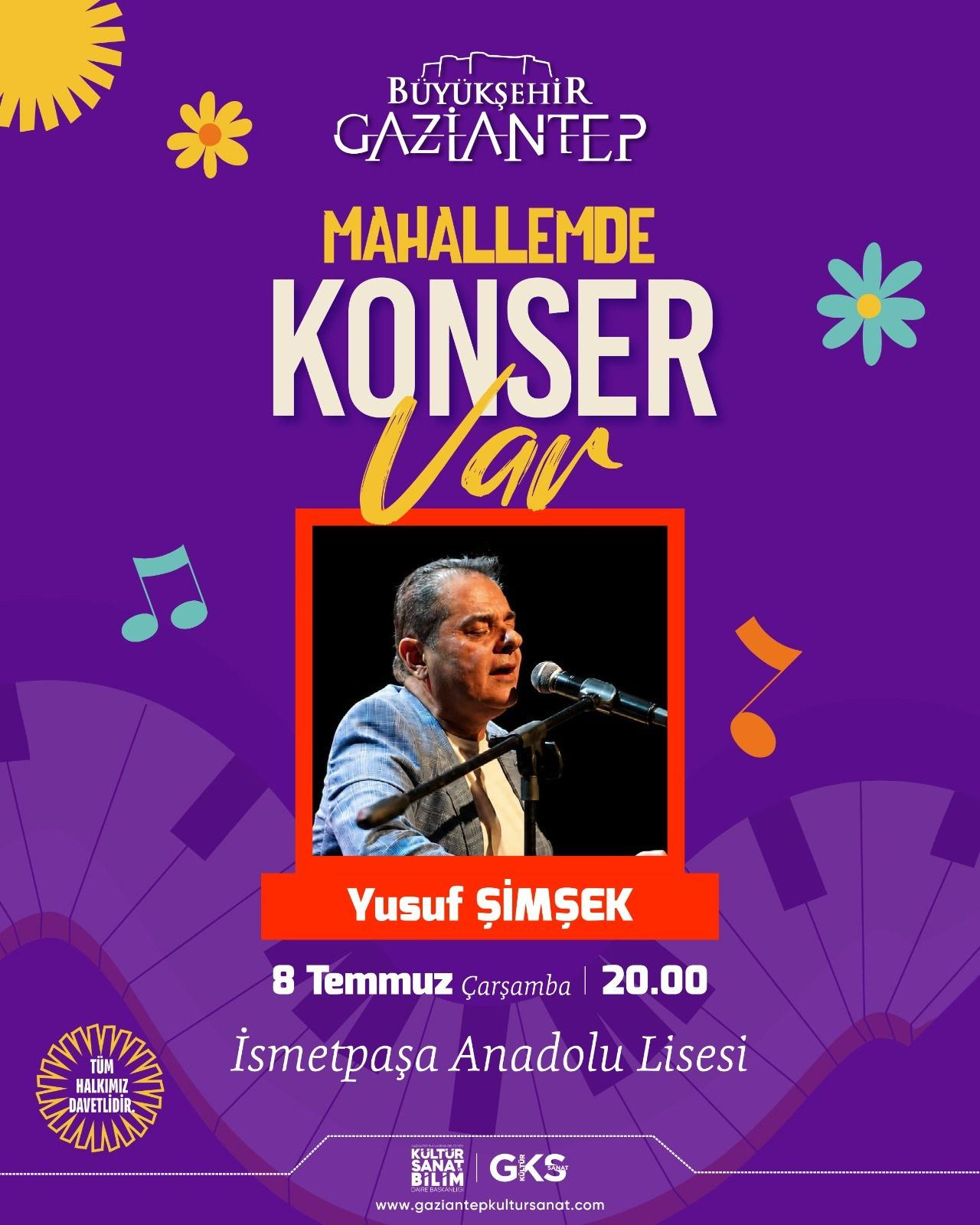 Gaziantep'te 'Mahallemde Konser Var' etkinliği devam ediyor.