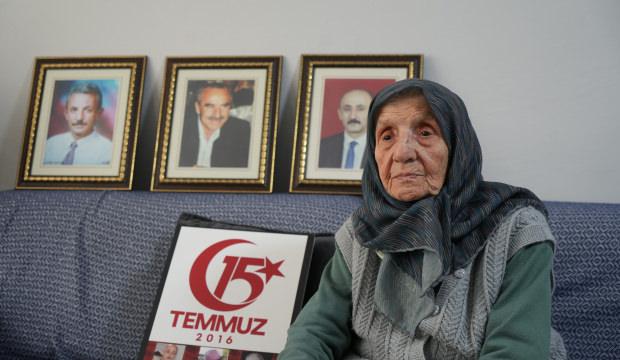  3 şehit annesi  100 yaşındaki Muzaffer G&uuml;lşen'in s&ouml;zleri y&uuml;rekleri dağladı
