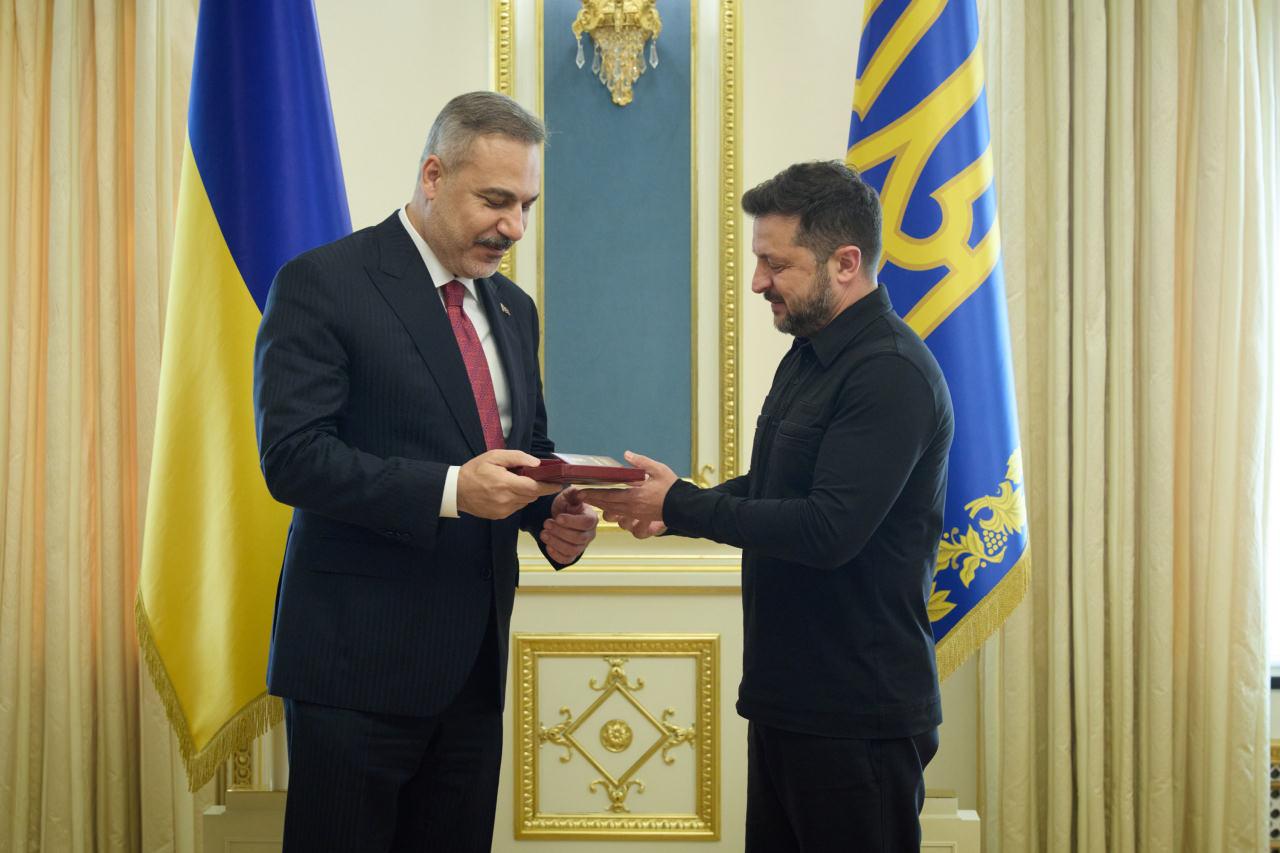 Volodimir Zelenskiy ve Hakan Fidan