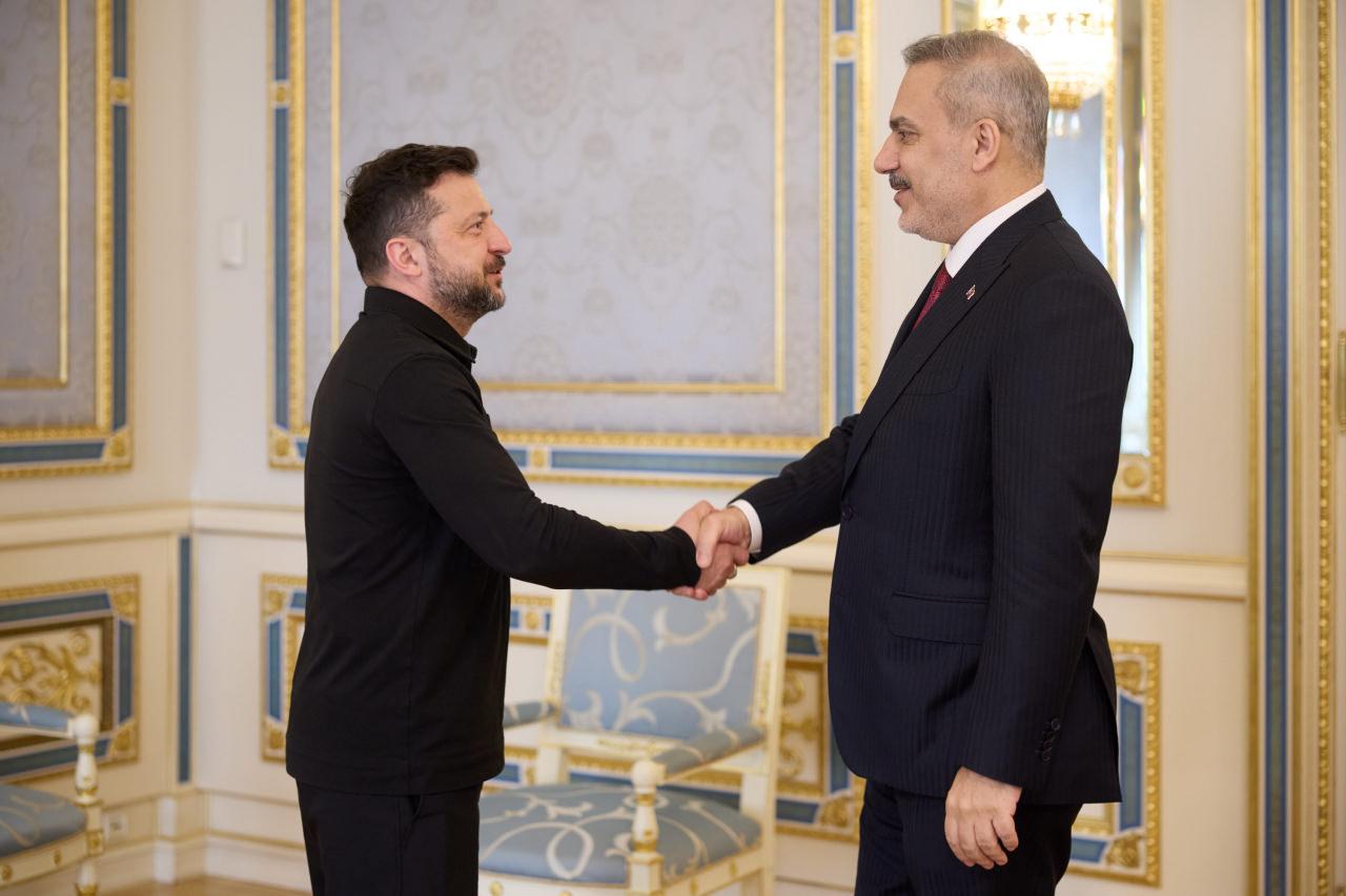 Volodimir Zelenskiy ve Hakan Fidan