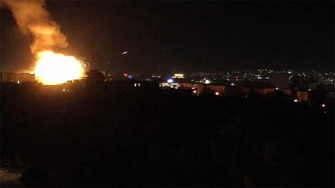 TBMM'nin bombalandığı anın bir görüntüsü.