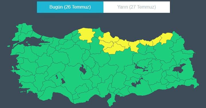 Meteoroloji'den 9 İle Sarı Kodlu Uyarı: Kuvvetli Yağış Bekleniyor