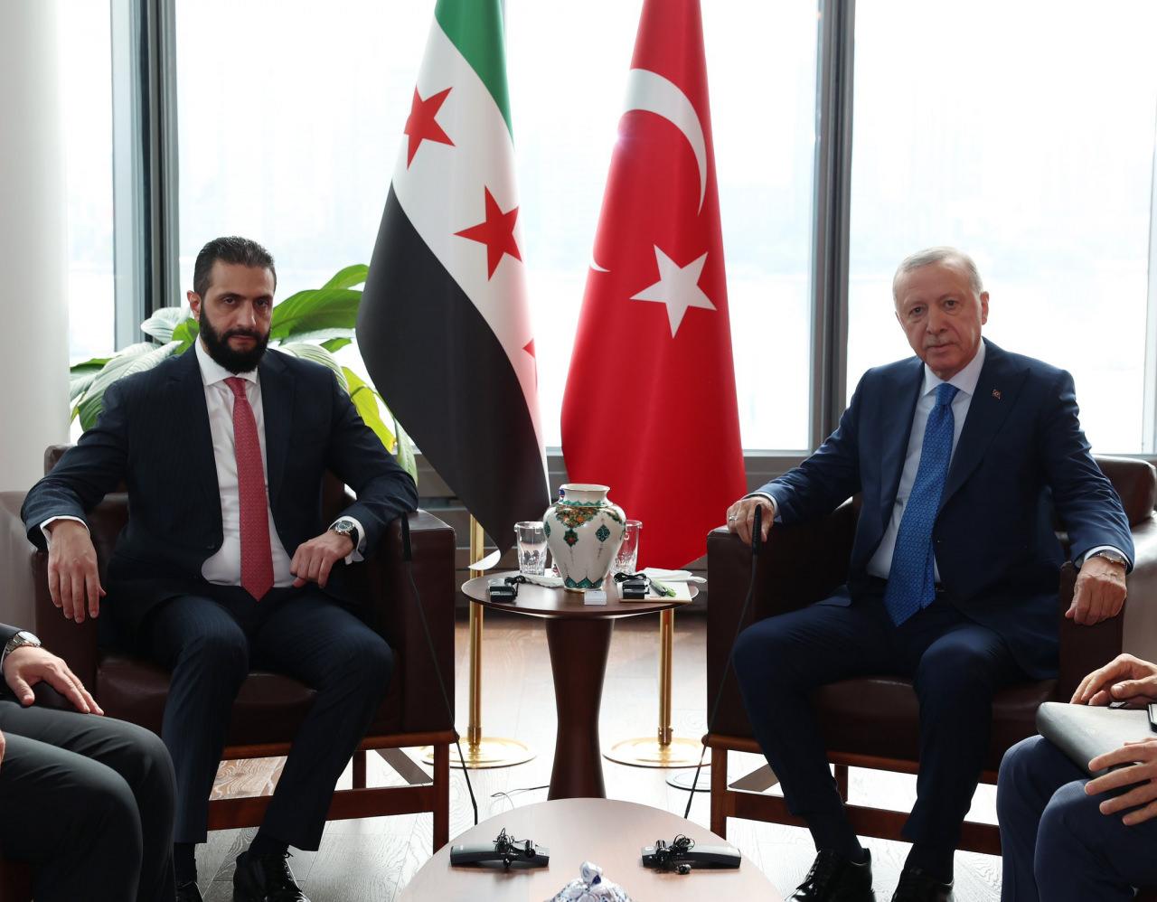 Recep Tayyip Erdoğan ve Ahmed Şara