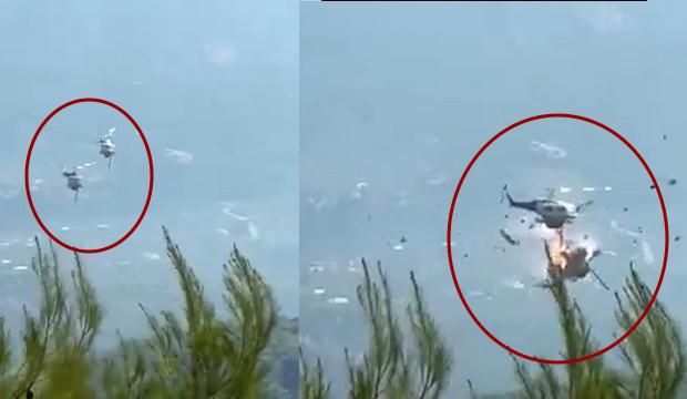 Yunanistan'da helikopter &ccedil;arpıştı