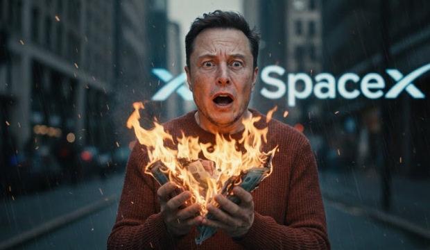 SpaceX hisseleri %50 eridi: Elon Musk 45 g&uuml;nde 750 milyar dolar kaybetti!