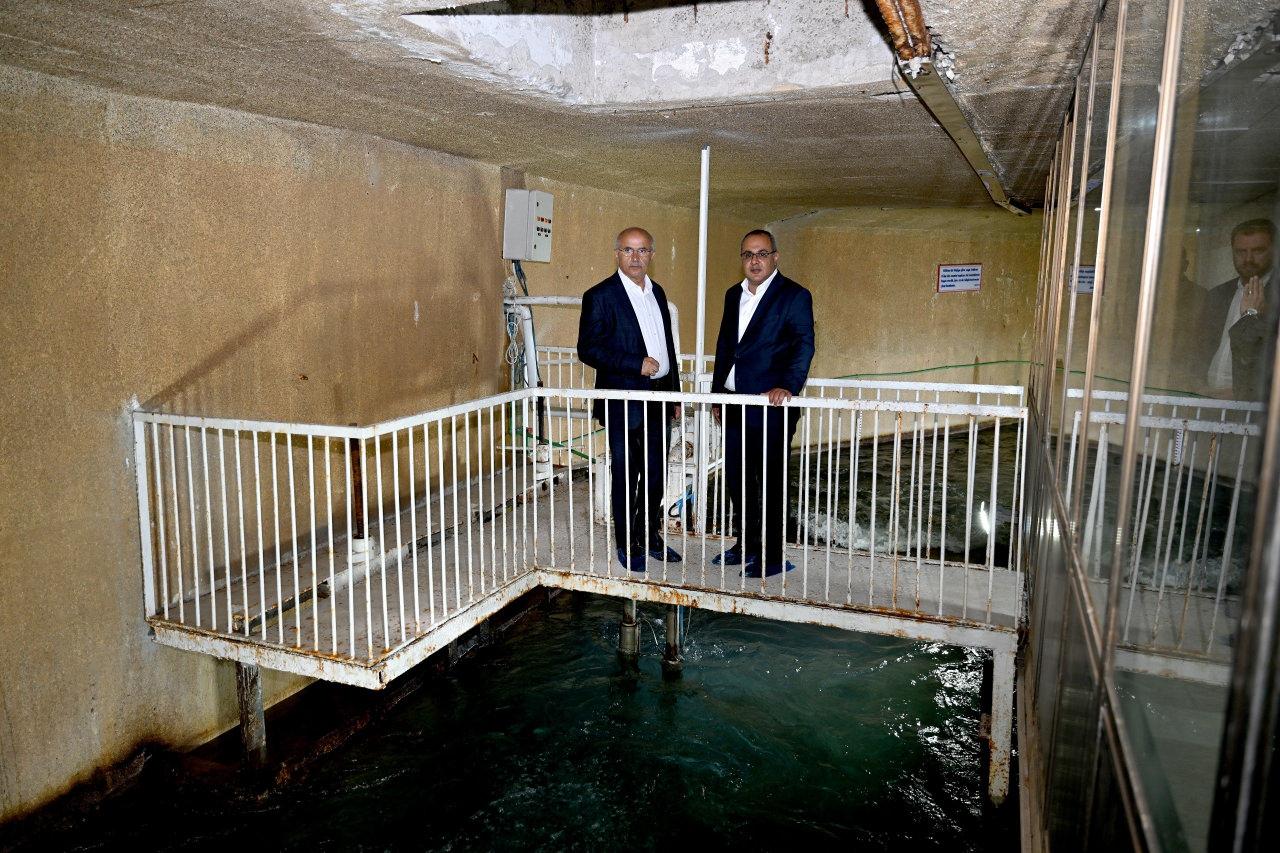 Malatya Büyükşehir Belediye Başkanı Sami Er, Gündüzbey Kaptaj Tesisi'nde inceleme yaptı.