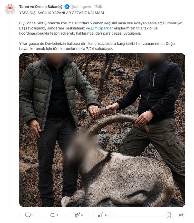 Bakanlık tarafından paylaşılan yazı.