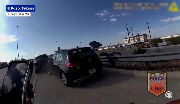  ABD'de polis kontrol&uuml; sırasındaki feci kaza anı yaka kamerasına yansıdı