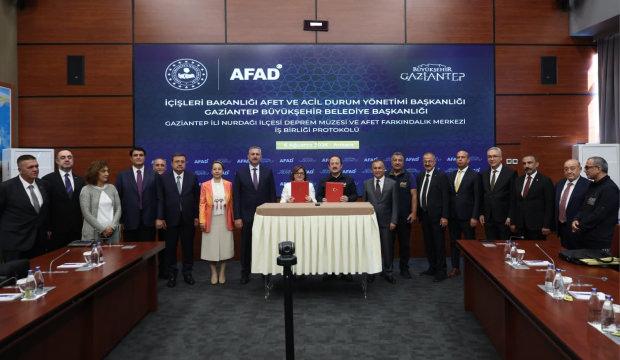Nurdağı Deprem M&uuml;zesi ve Afet Farkındalık Merkezi İş Birliği Protokol&uuml; imzalandı