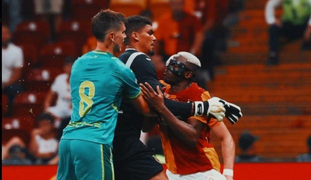 Osimhen, Galatasaray-Villarreal ma&ccedil;ında &ccedil;ileden &ccedil;ıktı: G&uuml;&ccedil;l&uuml;kle ayırdılar