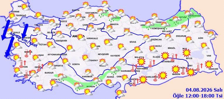 Bugün hava durumu