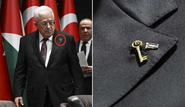 Ankara'daki kritik zirvede Mahmud Abbas'ın rozeti dikkat &ccedil;ekti: Anlamı ortaya &ccedil;ıktı!