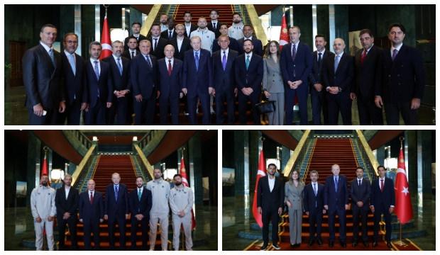 S&uuml;per Lig'e y&uuml;kselen takımlardan Cumhurbaşkanı Erdoğan'a s&uuml;rpriz ziyaret