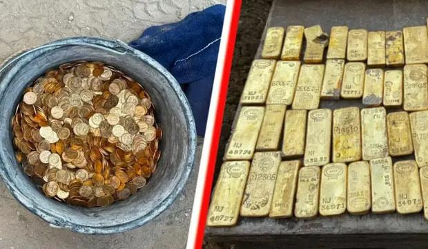 Tadilatta olan sıradan bir binaydı! İ&ccedil;inde 9 milyon avroluk altın &ccedil;ıktı
