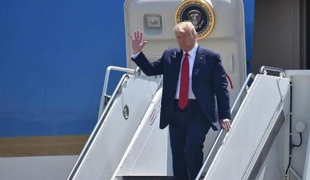 Trump 2026 NATO Zirvesi'nden ayrılırken İran tehdidi y&uuml;z&uuml;nden gizlice u&ccedil;ak değiştirmiş
