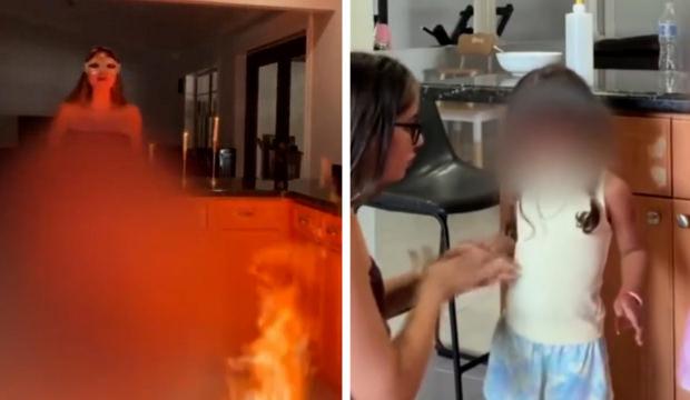 ABD'de bir kadın &ccedil;ocuğunun ellerine sıcak mum d&ouml;k&uuml;p evi yakma su&ccedil;lamasıyla tutuklandı