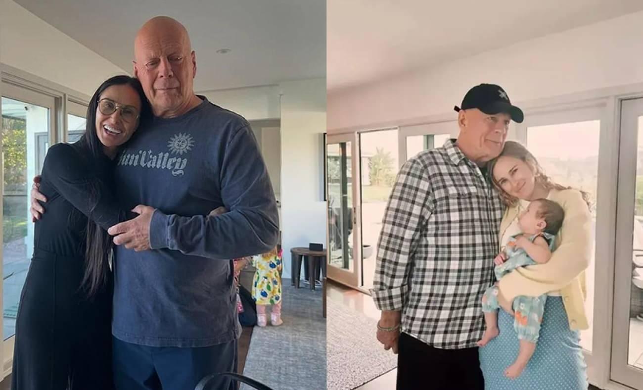 Bruce Willis kızının d&uuml;ğ&uuml;n&uuml;nde ortaya &ccedil;ıktı! Son hali y&uuml;rek burktu