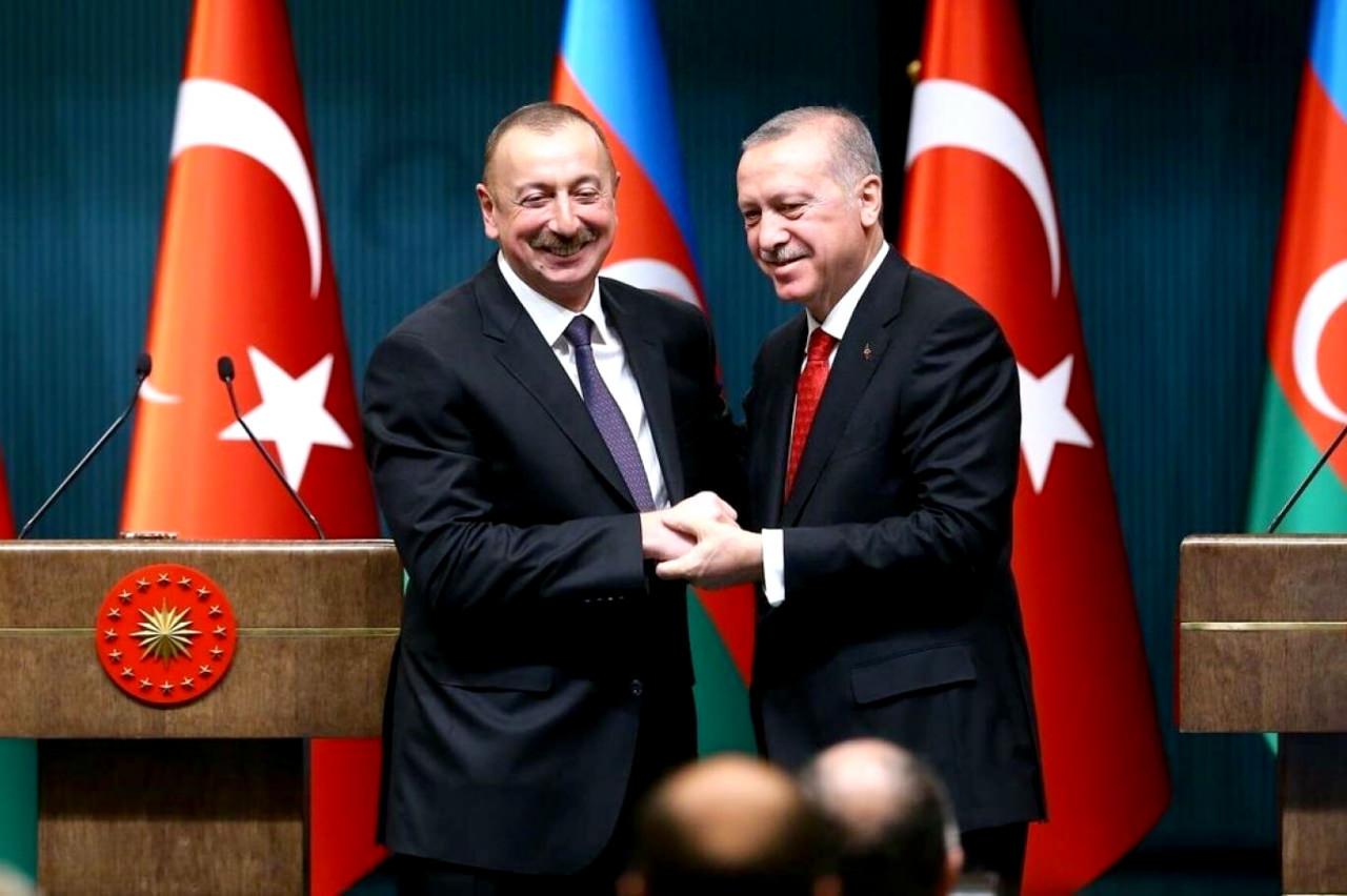 İlham Aliyev ve Recep Tayyip Erdoğan