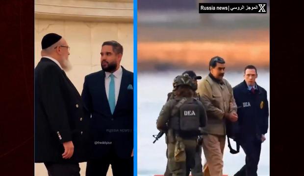 Tepki &ccedil;eken g&ouml;r&uuml;nt&uuml;... Maduro'nun oğlu kipa taktı, sinagogunu ziyaret etti