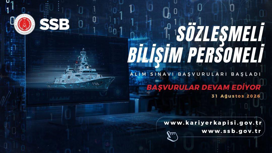 Savunma Sanayii Başkanlığı 13 bilişim personeli alacak