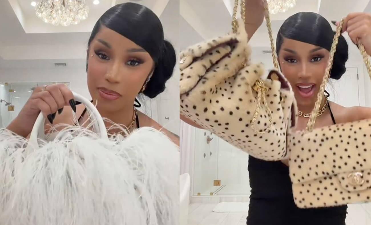 Cardi B tek tek g&ouml;sterdi! 9 Milyon TL değerindeki &ccedil;antalarını tanıttı