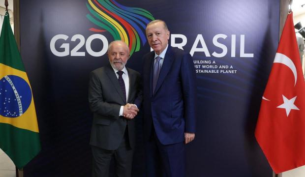 Erdoğan ile Brezilya Devlet Başkanı Lula arasında g&ouml;r&uuml;şme!