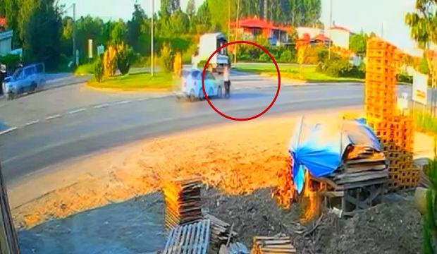 Samsun'da bisikletli Esra&rsquo;nın &ouml;ld&uuml;ğ&uuml; kaza kamerada