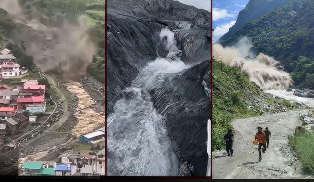 Nepal'deki sel felakatinin yeni g&ouml;r&uuml;nt&uuml;leri ortaya &ccedil;ıktı!